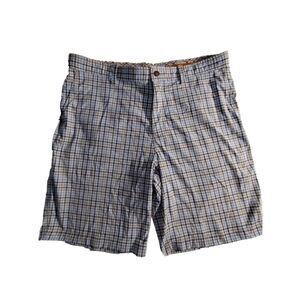 TOMMY BAHAMA Men's 36 Blue Plaid Shorts Casual Relax
